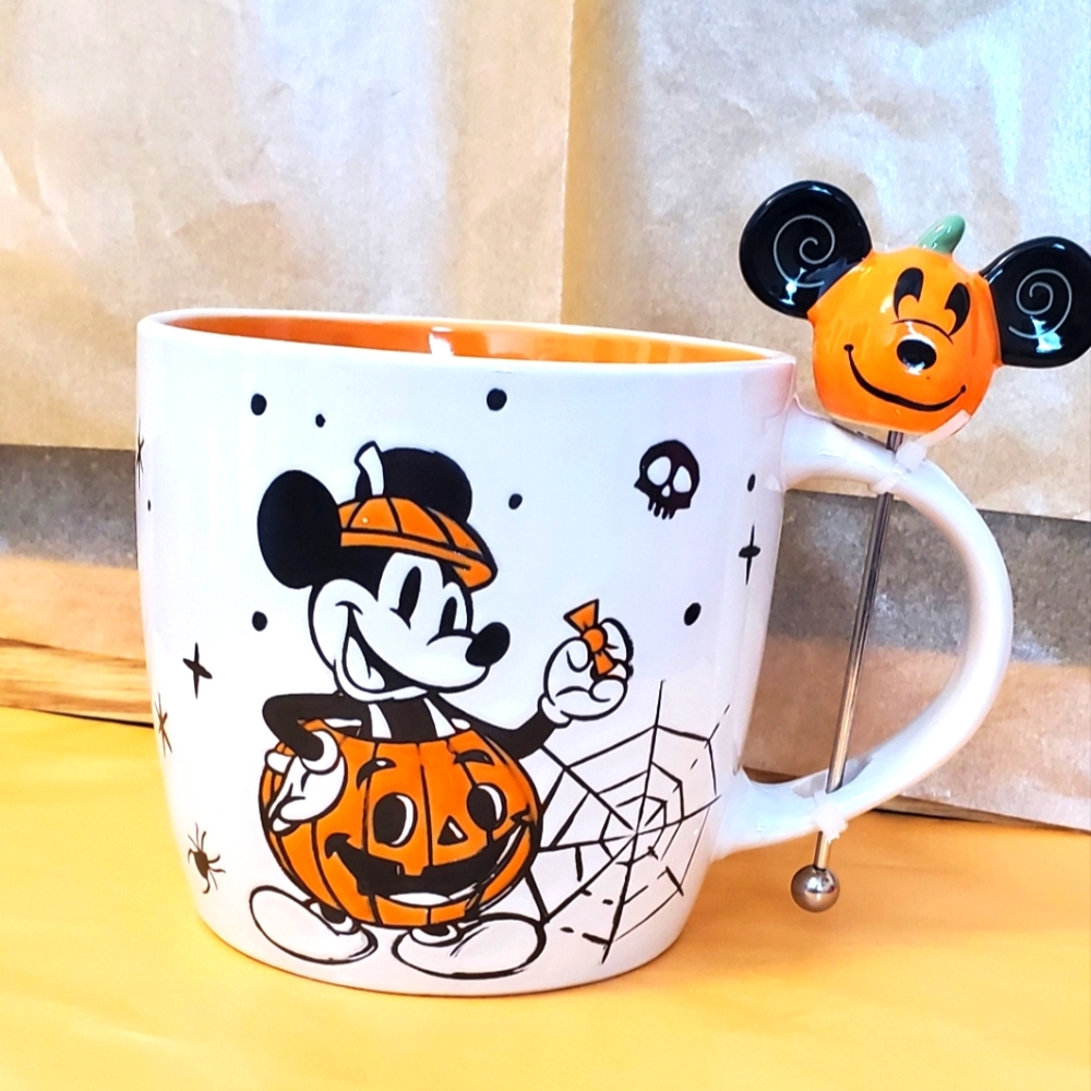 Disney Halloween Mickey Mouse Mug with Orange Interior
